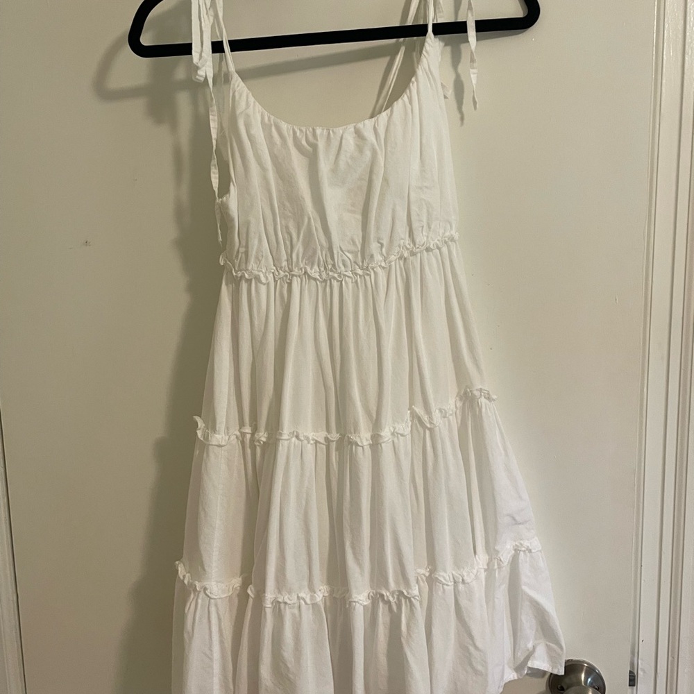 White Tiered Sundress